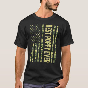 T-shirt Meilleur Poppy jamais nous Drapeau Américain Grand