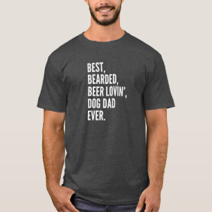 T-shirt Meilleur, Porté, Aimer La Bière, Papa Chien, Jam