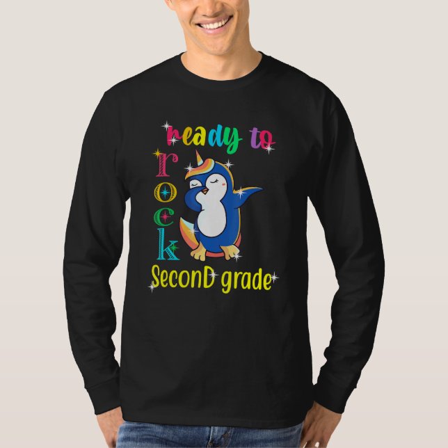 T-shirt Meilleur Pour 2e Graders Deuxième Classe Rocks 2 (Devant)