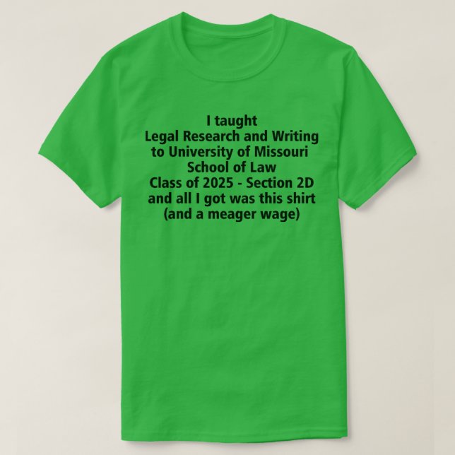 T-shirt Meilleur professeur de droit (Design devant)