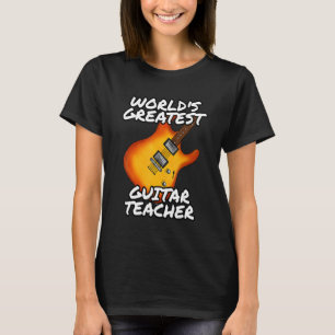 T-shirt Meilleur professeur de guitare du monde Musique gu