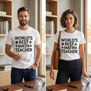 T-shirt Meilleur professeur de mathématiques au monde