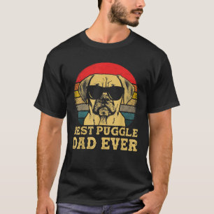 T-shirt Meilleur Puggle Papa Jamais Amoureux de les chiens