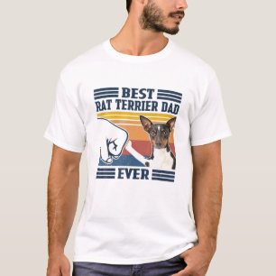 T-shirt Meilleur Rat Meilleur Rat Terrier Papa Jamais Drôl