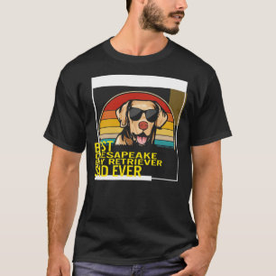 T-shirt Meilleur Retriever de Chesapeake Bay Papa Jamais P