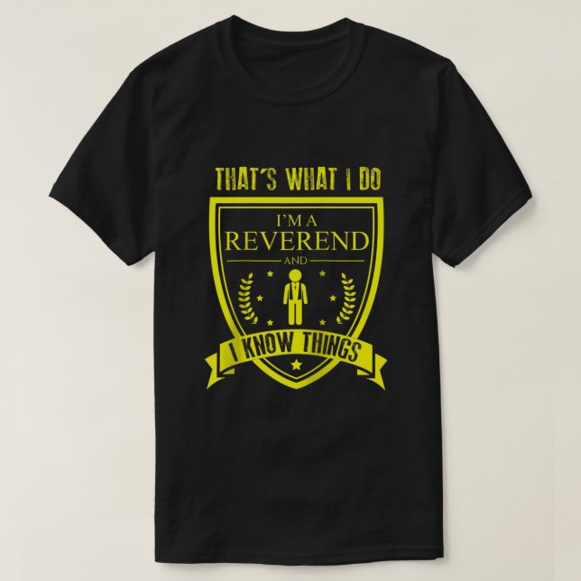 T-shirt Meilleur Révérend De Freaking Drôle Jamais (Design devant)