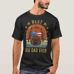 T-shirt Meilleur Rhodesian Ridgeback Papa Jamais Chien Vin
