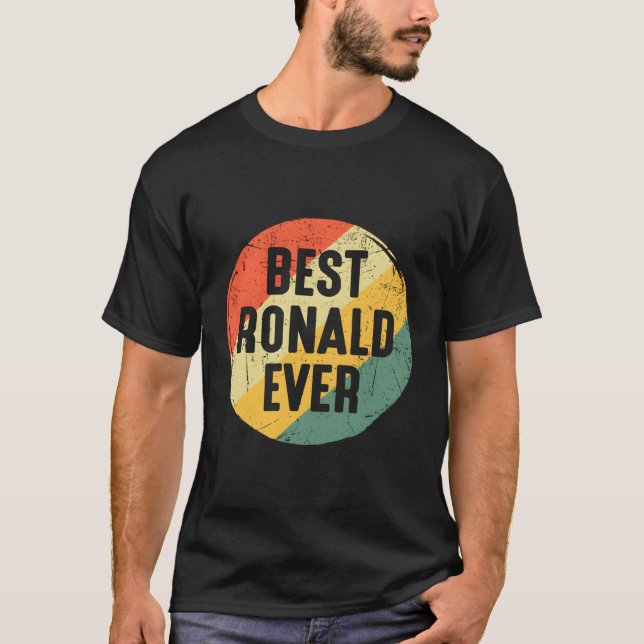 T-shirt Meilleur Ronald Jamais Pour Ronald Nom (Devant)