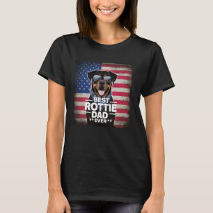 T-shirt Meilleur Rottie Papa Jamais Rottweiler Chien Drape