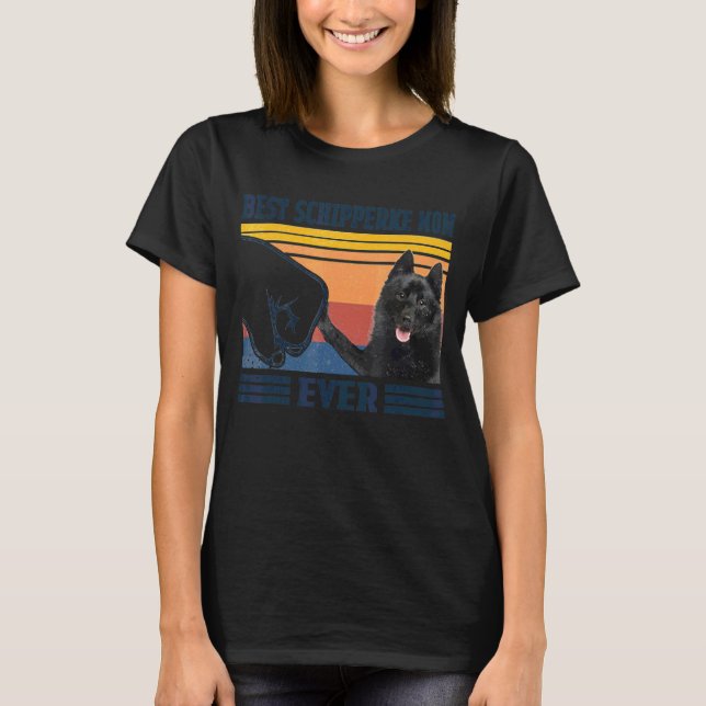 T-shirt Meilleur Schipperke Maman Ever Chien Maman Mère (Devant)