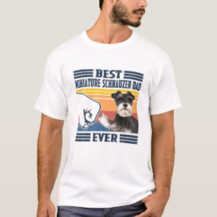 T-shirt Meilleur Schnauzer Miniature Papa Jamais Drôle Chi