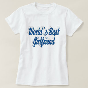 T-shirt Meilleur script bleu marine Girl