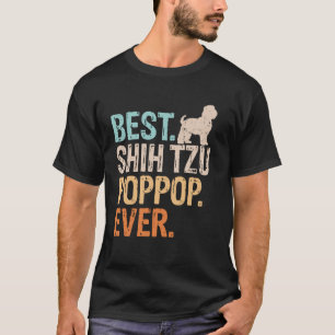 T-shirt Meilleur Shih Tzu Pop-Pop Ever Amoureux des chiens