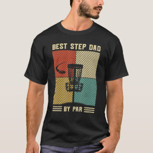 T-shirt Meilleur Stepdad Par Far Men Golf Retro Sunset Pap