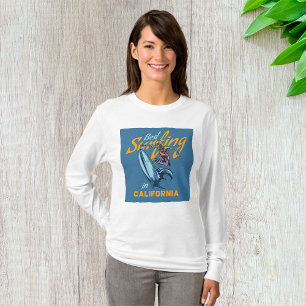 T-shirt Meilleur Surf En Californie Femme À Manches Longue
