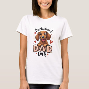 T-shirt Meilleur T Shirt De Papa De Teckel De Tous Les Tem