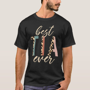 T-shirt Meilleur Tia Ever Cadeaux Tante Empreinte de léopa