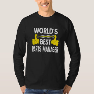 T-shirt Meilleur titre de poste de gestionnaire de pièces 