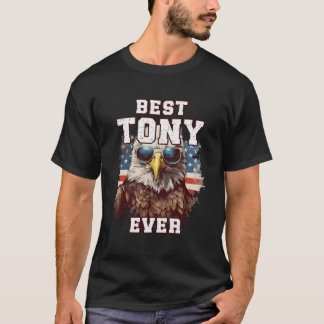 T-shirt Meilleur Tony jamais Nom Tony