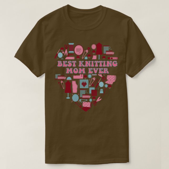 T-shirt Meilleur Tricot Maman Ever5 (Design devant)