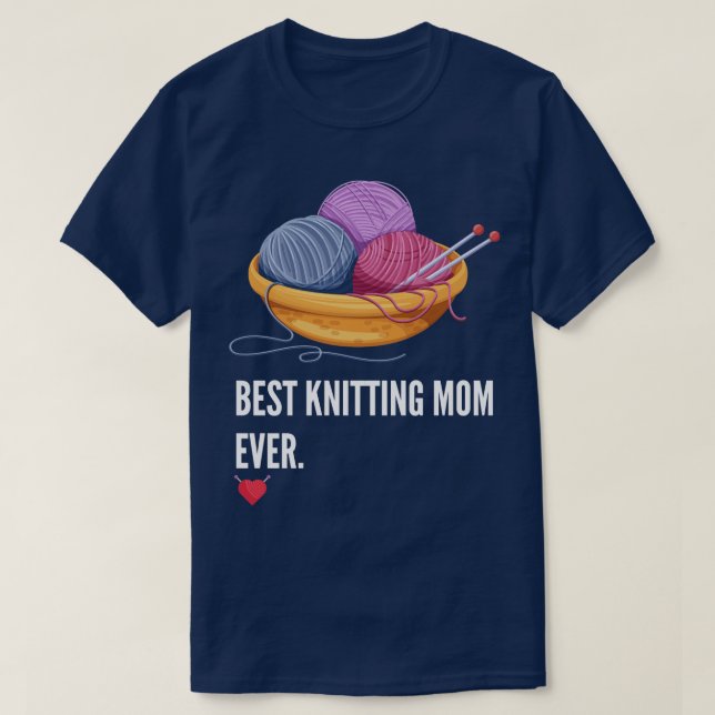 T-shirt Meilleur Tricot Maman Ever (13) (Design devant)