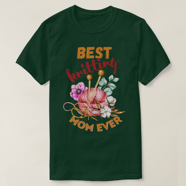 T-shirt Meilleur Tricot Maman Ever 504 (Design devant)