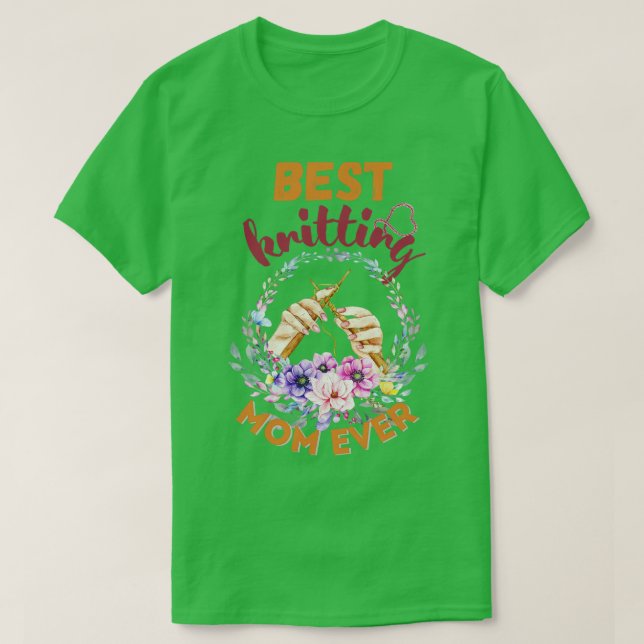T-shirt Meilleur Tricot Maman Ever 595 (Design devant)