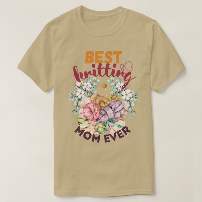 T-shirt Meilleur Tricot Maman Ever 598 (Design devant)