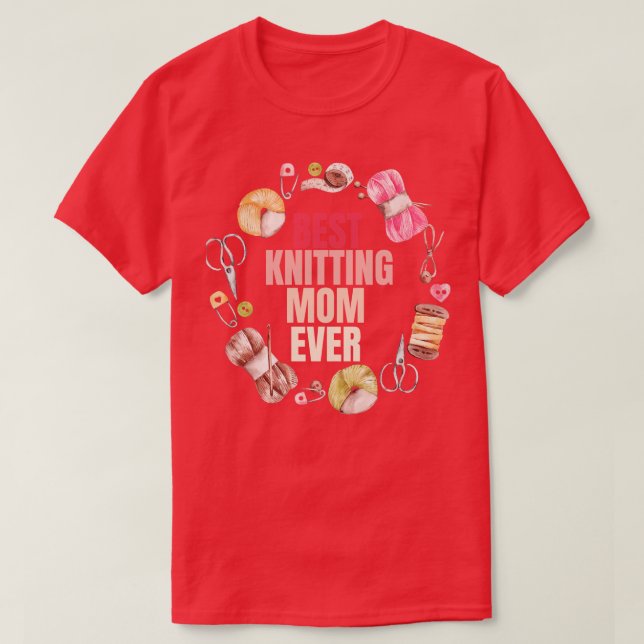 T-shirt Meilleur Tricot Maman Ever 65 (Design devant)