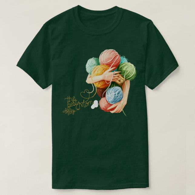 T-shirt meilleur tricot maman jamais 93 (Design devant)