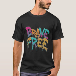 T-shirt Meilleur vendeur courageux et gratuit tendance t-s