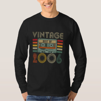 T-shirt Meilleur vintage De 2006 Bande de cassette 19e Ann