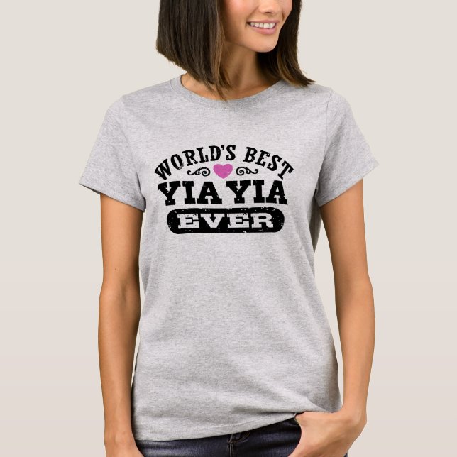 T-shirt Meilleur Yia Yia au monde (Devant)