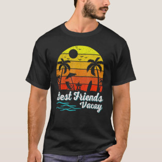T-shirt Meilleure amie Vacances Équipe de vacances Vintage