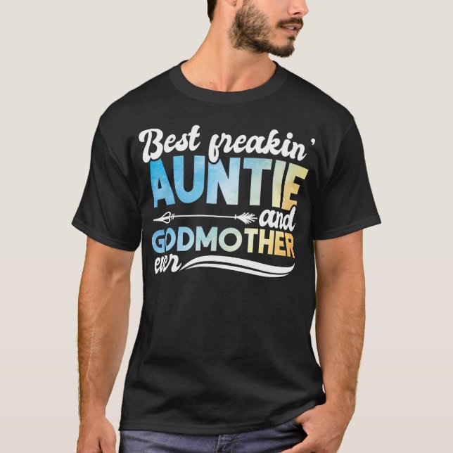 T-shirt Meilleure Aquarelle Freakin' Tante Et Gomère (Devant)
