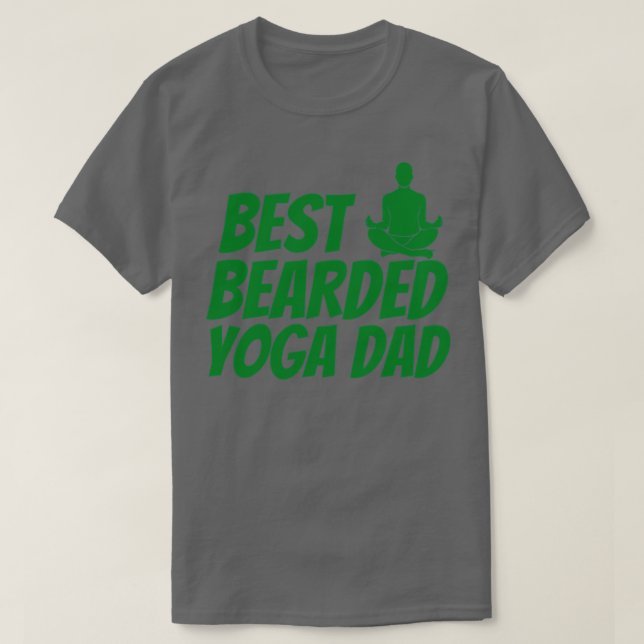 T-shirt Meilleure barbe yoga papa (Design devant)