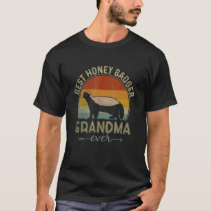 T-shirt Meilleure blaireau de miel grand-mère jamais rétro