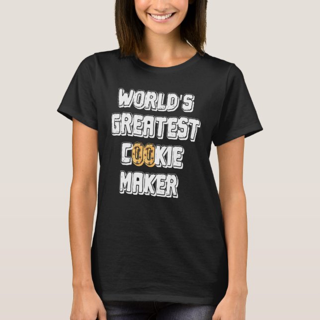 T-shirt Meilleure Cuisinière De Cookies Du Monde Reine De  (Devant)