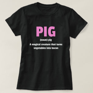 T-shirt Meilleure définition de balise de porc