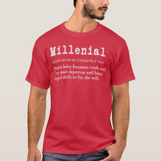 T-shirt Meilleure définition hilarante de millénaire Cadea