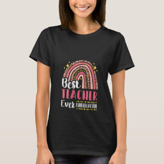 T-shirt Meilleure Enseignante Pour Femmes Collège Arc-en-c