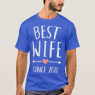 T-shirt Meilleure épouse depuis 2022 pour le 1er anniversa