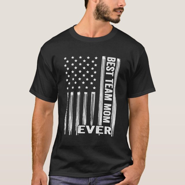 T-shirt Meilleure équipe mère toujours sports (Devant)