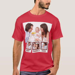 T-shirt Meilleure famille jamais Collage photo personnalis