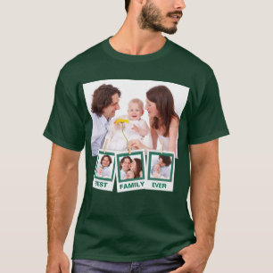 T-shirt Meilleure famille jamais Collage photo personnalis