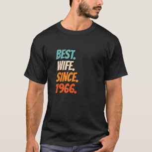 T-shirt Meilleure femme depuis 1966 56e anniversaire de ma