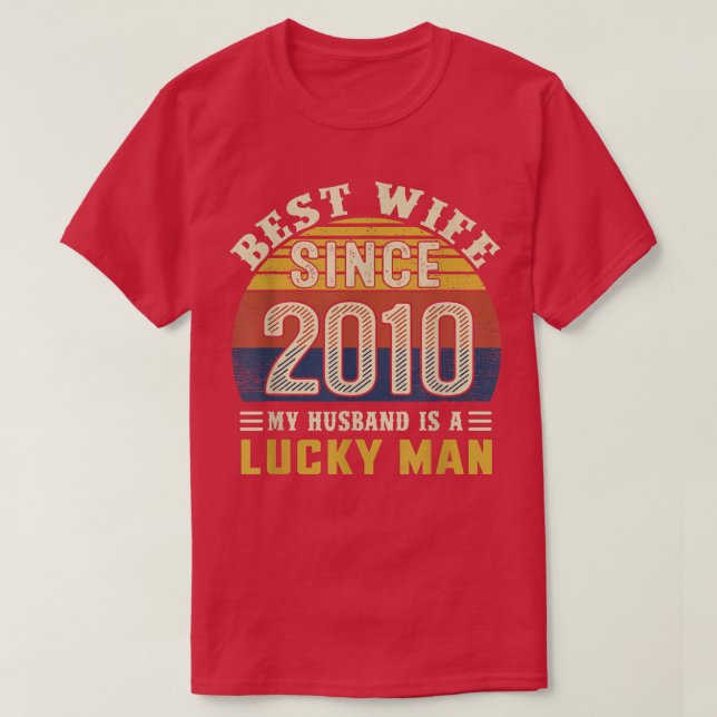 T-shirt Meilleure femme depuis 2010 12ème anniversaire de  (Design devant)