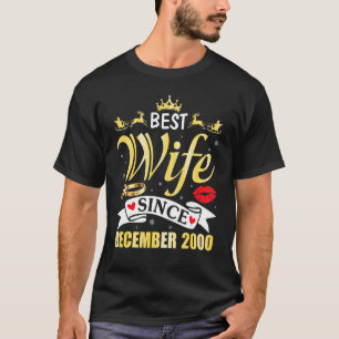 T-shirt Meilleure Femme Depuis Décembre 1996 Joyeux Marié 
