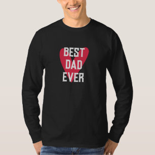 T-shirt Meilleure Fête des pères de coeur rose pour papa