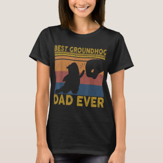 T-shirt Meilleure Fête des pères de marmotte papa toujours